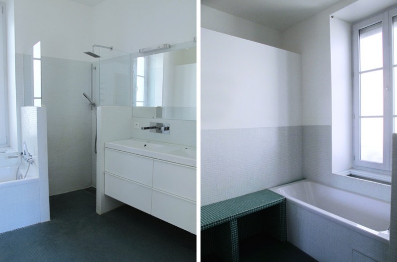 salle de bain en mosaïque