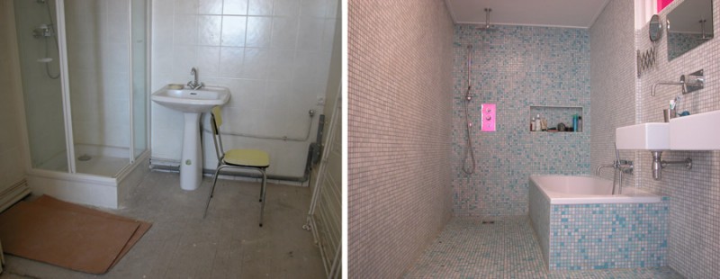 salle de bain avant après rénovation