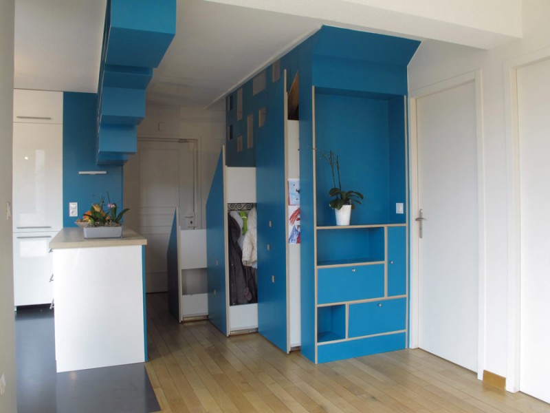 rangement sous escalier
