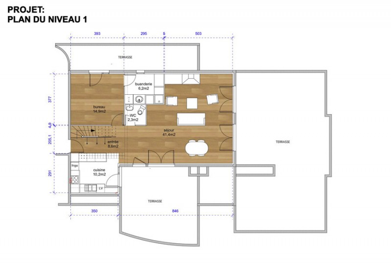 Plan du projet de réaménagement