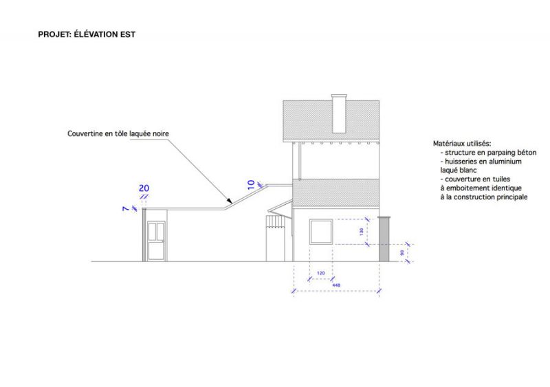 Projet d'extension de maison, plan