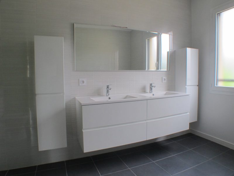 salle de bain mobilier blanc